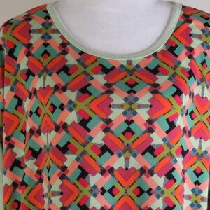 LuLaRoe Women's Multicolor Short-Sleeve Tunic Size M (C1285)